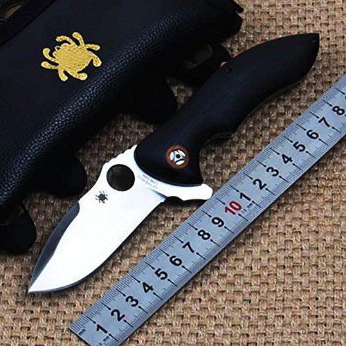 C187 outdoor Couteau de Chasse Couteau pliant Couteau de Poche outils couteau pliable Noir couteau de Camping Mixte Adulte