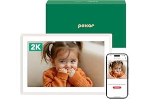 pexar Marco de Fotos Digital 2K (con Tecnología Lexar), Marco Digital Antirreflejo IPS de 11 Pulgadas y 32 GB con WiFi para el Hogar, Regalos, Uso Compartido de Fotos y Videos a Través de la App