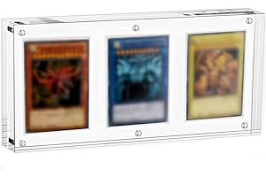 Iriisy TCG – Marco transparente magnético para soporte de 35 PT, acrílico, fundas transparentes para PTCG YGO Magic (3 ranuras para tarjetas)