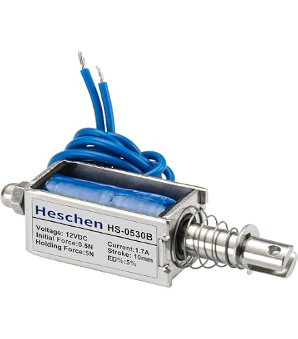 Électroaimant DC 48V 1.26A 60.63W - Course 12mm, Force 400g - Type Poussoir-tireur à Cadre Ouvert - Pour Systèmes Automatiques
