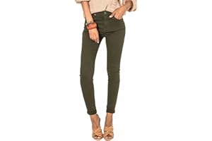 Nina Carter P056 - Pantalon en jean pour femme - Coupe skinny - Taille haute