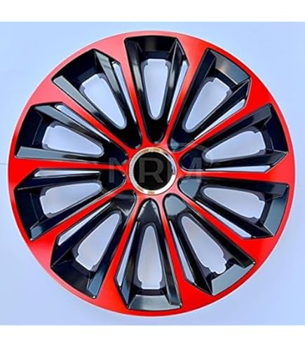 Enjoliveurs NRM KO250 Draco CS - Lot De 4, Couleur Argent/noir, Taille 14", Plastique ABS Incassable