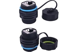 Lonlonty 2X Panel Montage RJ45 Stecker CAT6/5 IP68 Wasserdicht Staubdicht Geschirmte Ethernet RJ45-Buchse LAN Kabelkoppler Netzwerkkabelstecker 2 STÜCKE