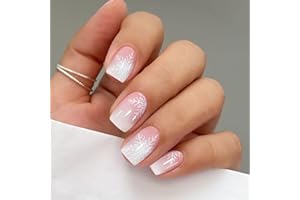 JMEOWIO Gel Nail Stickers Christmas Gradient Semi Cured Gel Nail Strips Wraps UV/LED Nails Art Design Decoration Accessories