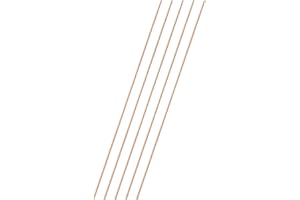 M METERXITY 5-Pack Copper Round Rod 2mm Dia. 9.84 Inch Length T2 Stock Solid Copper Rod Lathe Bar for Metal Crafts DIY/Gardening/Industry/Decoration Pure Tube