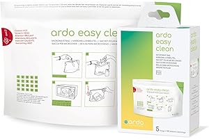 ARDO Easy Clean Microwave Bottle Steriliser Bag. Fast, Easy Cleaning of Breast Pump Parts & Accessories. Reusable Steam Sterilising Bags for Travel & Home.