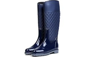 AONEGOLD Bottes de Pluie Femme Bottes en Caoutchouc Haut Wellington Boots Chaussures Imperméable