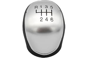 EXTRWORY Manueller 5-/6-Gang-Schaltknauf, für Ford, Leder-Ersatz für C-Max Focus MK2 MK3, für Galaxy Kuga 2007–2021, Ersatz für manuellen Schaltknauf (6 Gänge)