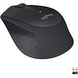 Logitech M280 Wireless Mouse, 2.4 GHz with USB Nano Receiver, 1000 DPI Optical Tracking, 3 Buttons, 18 Month Life Battery, PC