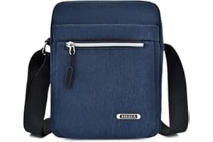 Vologle Mens Fashion Crossbody Bags Messenger Bag Women Shoulder Bag Satchel Briefcase Travel Bag Adjustable Shoulder Strap Soft Oxford with Night Reflective Strips