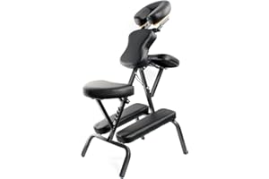 Toboli Składany fotel do masażu do 200 kg, przenośny fotel wellness i tatuaż z torbą transportową