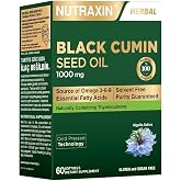 Nutraxin Black Cumin Seed Oil &ndash; Soğuk Sıkım &Ccedil;&ouml;rek Otu Yağı, 1000 mg, 60 Yumuşak Kaps&uuml;l &ndash; Helal Sertifikalı Takviye Edici Gıda