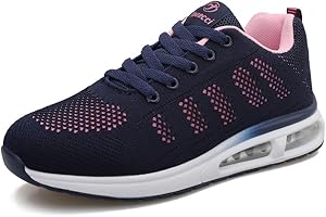 Youecci Chaussures de Course pour Femmes Légères - Chaussures de Marche Respirantes pour Sports, Tennis, Athlétisme, Gym, Baskets décontractées en Maille Anti-dérapantes