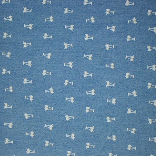Preisvergleich Produktbild Jeans Sommerjeans blau Palmen weiß 1,40cm Breite