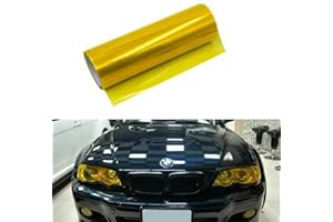 TOTMOX Car Light Tint Vinyl Film for Headlight Tail Light Fog Light Yellow 30cm x 200cm
