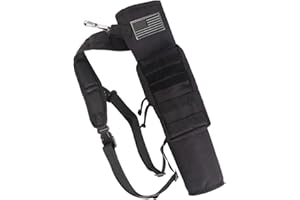 KRATARC Archery Lightweight Back Arrow Quiver Dual Use Foldable Compact Hip Arrows Bag with Molle System Pocket Hanged for Target Shooting Hunting