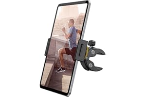 Lamicall Exercise Bike Tablet Holder, Treadmill Exercise Gym Tablet Mount - Adjustable Indoor Handlebar Bracket for iPad Pro 9.7/10.5/11/12.9, Air mini 2 3 4 5 6, iPhone, Samsung Tab, 4.7-13" Tablets