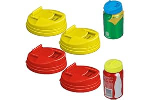 GUUFOO Lot de 6 couvercles de canettes de bière réutilisables en silicone pour canettes de boisson