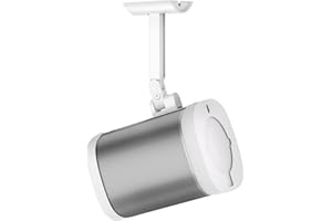 notiela Soporte de pared y techo para Sonos One, One SL & Play:1 – Soporte de altavoz giratorio e inclinable, soporte ajustable en color blanco para Sonos One/SL/Play:1 altavoz
