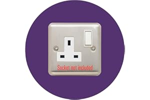 DSD Supplies ltd. Socket Surround, Single Round Acrylic Back Panel, Hygienic Circle Wall Cover, Trim, Back or Finger Plate Frame, Colour:Purple