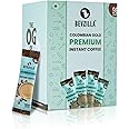Bevzilla 96 Instant Hot & Cold Coffee Powder Sachets/Pouches (Colombian Gold) - 192 Grams|Espresso, Latte, Cappuccino|Premium