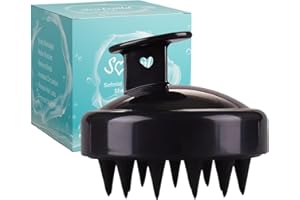 SOFMILD Scalp Massager Shampoo Brush Hair Brush Head Massager Hair Growth Scrubber for Straight Curly Long Short Thick Thin Wet Dry Hair for Men Women Kids Pets, Black