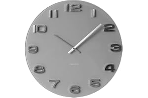 Karlsson Zegar ścienny Vintage szkło okrągły szary KA5489GY 35 cm