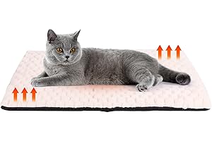 WDMIYA Cats Bed Self Heating Pad Pet Heated Blanket, Fluffy Self Warming Cat Puppy Mat without Electricity, Washable Thermal Cat Mat Dog Blanket for Indoor, Car