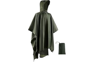 ‎OPRET Opret Wasserdicht Regenponcho Damen Herren, Leicht Atmungsaktiv Regencape 3-in-1-Multifunktional Regenmantel Regenschutz Regen Poncho für Wandern und Camping-Navyblau