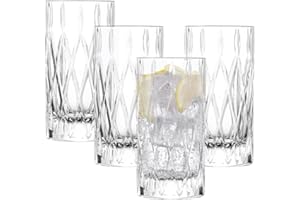 Schott Zwiesel Verre à long drink Age (set de 4), verre moderne pour long drinks avec relief cannelé, verres en cristal résistant au lave-vaisselle (art. n° 124301)