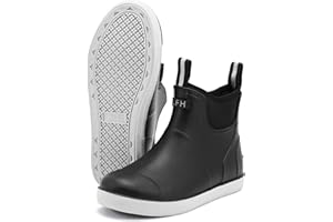 Sowdus Gummistiefel Herren Gefütterte, Original Grundlegend Wasserdicht Atmungsaktiv Stiefeletten, Anti-Rutsch Mode PVC Chelsea-Stiefel, Gummistiefel Herren