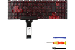 LIAN MO Teclado de Repuesto Retroiluminado con Distribución en Español para Acer Nitro 5 N20C1 N18C3 N18C4 LG05P_N90BRL NKI15130NG NKI151315D AN515 AN517-51 AN517-52 AN715-51