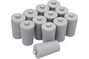 TLDSHOP® - Tappi conici per tapparelle - Tappo finecorsa - Confezione da 12 pezzi (con viti) - 2 misure disponibili (30mm e 40mm) - Disponibili in colore Grigio, Marrone o Bianco: (GRIGIO, 30mm)