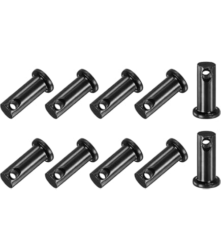 Uxcell Single Hole Clevis Pins - 8mm X 30mm Flat Head 304 Stainless Steel Link Hinge Pin