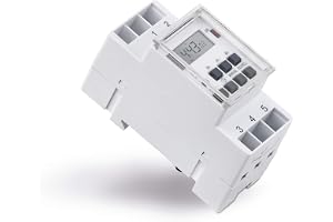 conecto timer digital för toppskena/kopplingspanel, 10 omkopplingsprogram, sommartid 12/24 h timer, LCD-skärm, 3 600 watt, vi