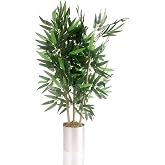 Nettenevime Yapay &Ccedil;i&ccedil;ek Yapay Bambu Ağacı Paslanmaz Aleminyum Saksılı 80cm