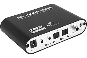 NATHA 5.1 Ch Audio Decoder Spdif Coaxial a DTS Ac3 Digital a 5.1 Amplificador Convertidor Analógico para, Reproductor De DVD,