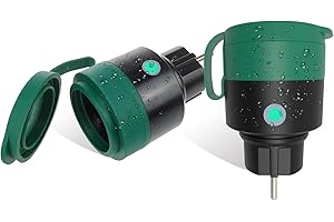 UCOMEN Wlan Steckdose Outdoor, TÜV-zertifiziert, Wlan aussensteckdose, Smart Life Steckdose Compatible with Tuya, Alexa and Google Home, Smart Life APP - 2 Pack