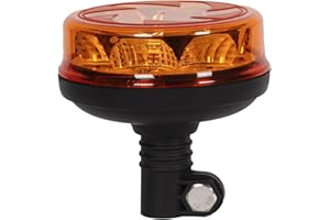 AOHEWEI Gyrophare d'avertissement LED Ambre, 4 clignotants 2 motifs rotatifs 12/24 V 16 pièces Lampe stroboscopique LED pour machines agricoles Véhicule utilitaire Bus scolaire Tracteur Pelles Camion