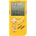 Retro big screen brick game console 9999 in 1 Tank/racing/shooting Casual puzzle game Adjustable difficulty and speed small and easy to carry best gifts (Yellow)