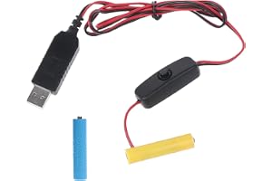 USB-strömförsörjning AAA batteri eliminator omkopplare för LED-lampa lampa klocka leksaker