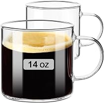 Set 6 Bicchieri In Vetro Con Scala Per Misurazioni, Tazzine Da Caffè Espresso Multifunzionali, Facili Da Pulire