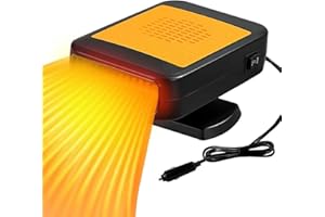 CHUANKEFANXING Riscaldatore portatile per auto, riscaldatore e raffreddatore rapido da 12 V 200 W, riscaldatore per auto con sbrinatore per parabrezza con riscaldatori rotanti a 360° per veicoli, auto, camper, SUV