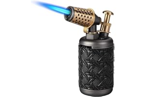 Ultraray Mechero Soplete, Encendedor Antiviento, Gas Mechero Recarga, Mechero Vintage Recargable, Encendedor para Velas, Cocina, Barbacoa, Regalo para Hombre Mujer (Vendido sin Gas)