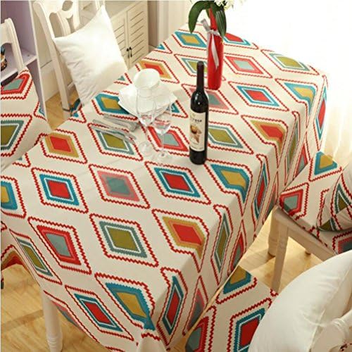 Cotton Polyester Tablecloths Thickening printing geometry dust-proof Tablecover 140 * 180cm , 140*200cm