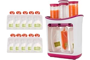 YANZISURA Pochette Gourds Réutilisable Pour Aliments Pour Bébés, Station De Compression Pour Aliments Pour Bébé Avec Pochette Alimentaire Réutilisable Pour Purée De Fruits, Squeeze Station Fabricant De Jus