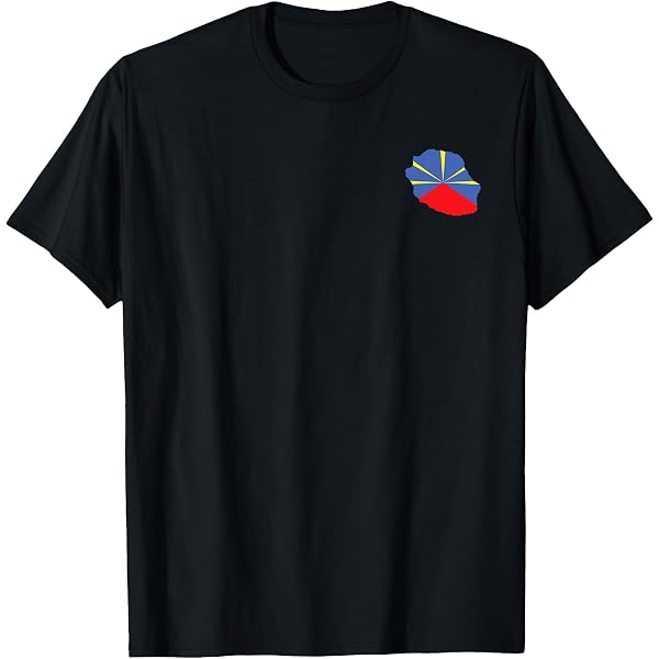T-shirt Réunionnais Avec Drapeau Et Margouillat - Homme, Femme, Enfant - Cadeau Pour Originaire Ou Amoureux De La Réunion