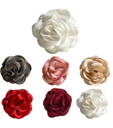 Mecool Mooie haarspeld voor dames, rozen, haarspelden, haaraccessoires voor meisjes, vrouwen, rozen, broches, rood, party, strand, bruiloft