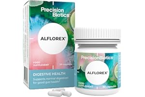 ‎PRECISIONBIOTICS Alflorex Calcium - Nahrungsergänzungsmittel für die Darmgesundheit - mit Bifidobacterium longum 35624 für die tägliche Anwendung - unterstützt die Funktion der Verdauungsenzyme - 30 vegane Kapseln