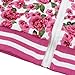 iiniim 3pcs Baby Girls Peony Coat + Long Sleeve T-shirt+ Pants Clothes Outfit Set Hot Pink 18-24 Months